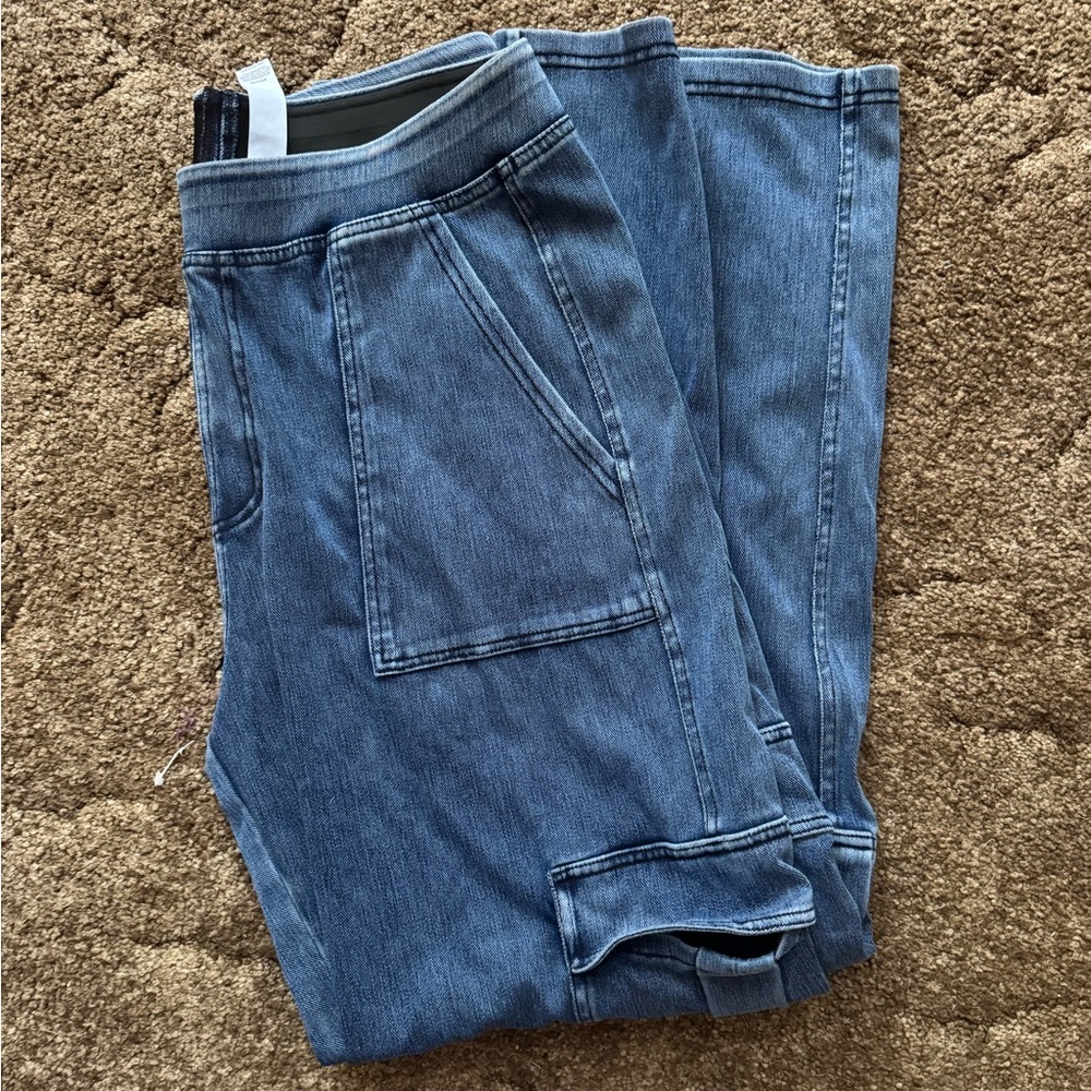 Halara Flex™ Mid Rise Pockets Straight Leg Casual Cargo Jeans